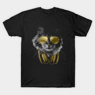 DJ Furry Cat Bling T-Shirt